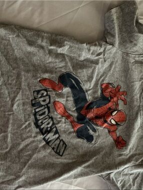 Marvel Gray Kids Short Sleeve Spider-Man Tee with Red & Blue Graphic